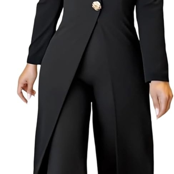 Elegant Black Women's Jumpsuit - Picture 4 of 16